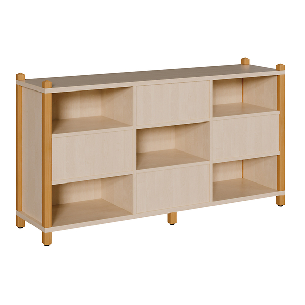 Stollenraumteilerregal, welchselseitig offen, H 80 cm, Varianten wählbar