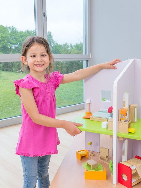 Kinderzimmer, Holzspielzeug, Puppenhaus, Spielzeughaus, Kleinteile
