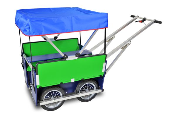 Krippenwagen Fritz Kobaltblau-Grün, 6-Sitzer