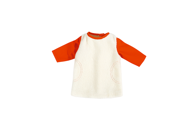 Puppenkleidung Kleid mit Plüsch, 40 cm