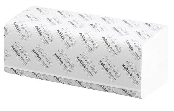 SATINO Prestige Zellstoff Handtuchpapier, 2-lagig, V-Falz 24 x 23 cm, 4.000 Blatt