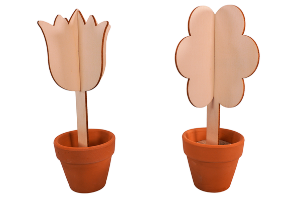 Blumen-Holzstab 3D, 8 Stück (SONDERANGEBOT) Blumen-Holzstab 3D, 8 Stück (SONDERANGEBOT)