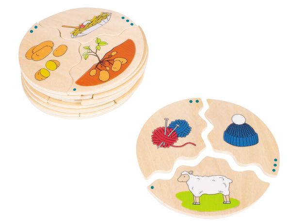 Nawito Puzzle - Herstellung, 10 Puzzles mit je 3 Teilen, ab 4 Jahre Nawito Puzzle - Herstellung, 10 Puzzles mit je 3 Teilen, ab 4 Jahre