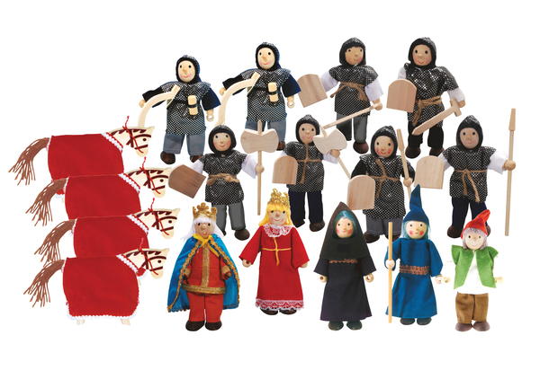 WINZLING Biegepuppen Großes Ritter Set, 17 Figuren WINZLING Biegepuppen Großes Ritter Set, 17 Figuren