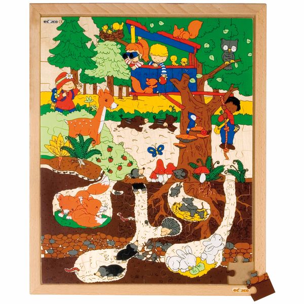 Holzrahmen, Puzzle, Tierwelt, Kinderbild, Bauernhof