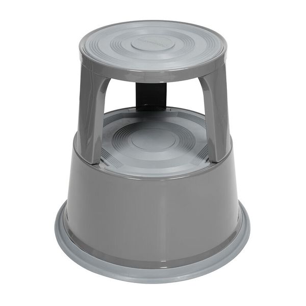 Rollhocker aus Metall, 29 cm, grau