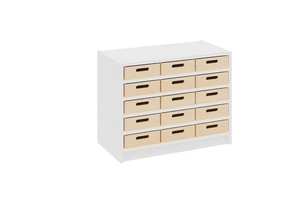 Materialschrank mit kleinen Kästen ohne Sichtfenster, Varianten wählbar