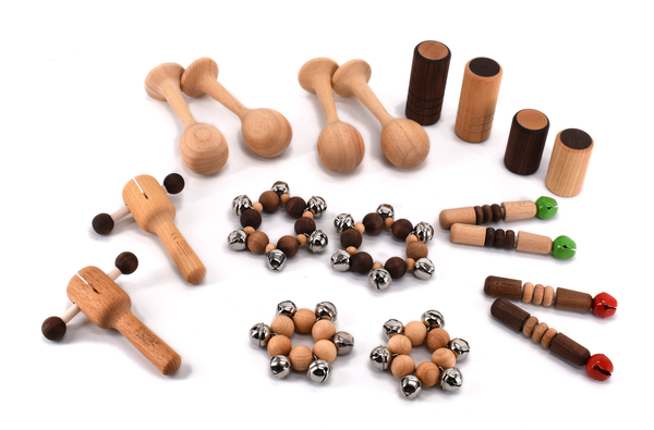 Das Holz-Percussion-Set für die Krabbelgruppe, für 10 Kinder, 16 tlg.  Das Holz-Percussion-Set für die Krabbelgruppe, für 10 Kinder, 16 tlg.