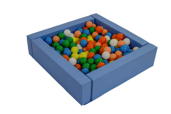 KITAEINKAUF Bewegungsparcours mit Bällebad, Schaumstoff, Kunstleder, 15-teiliges Set