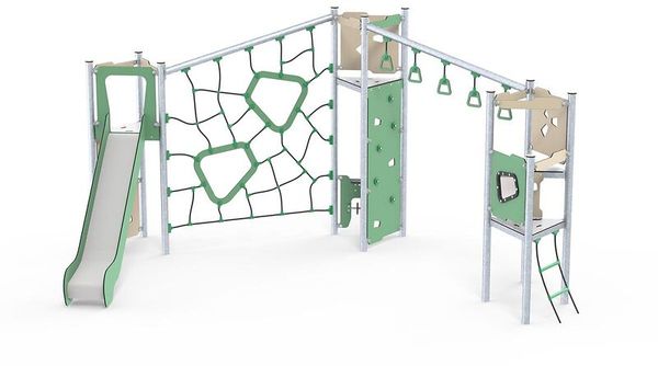mittleres Klettergerüst Boris mit Rutsche mittleres Klettergerüst Boris mit Rutsche