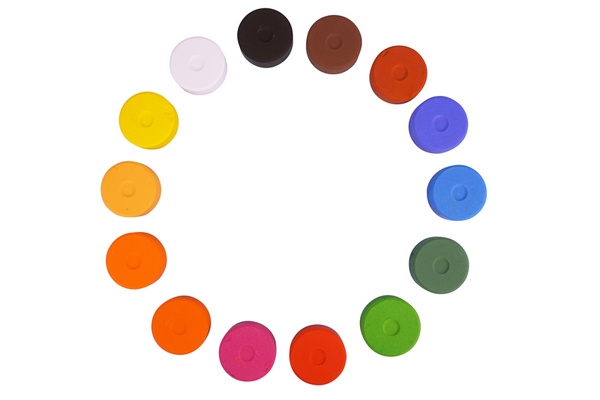 Temperablöcke, gemischt, 55mm, 14 Farben Temperablöcke, gemischt, 55mm, 14 Farben