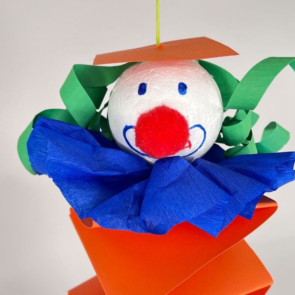 Clown, Ballon, Papierkunst, Clownfigur, Orange