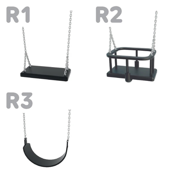 3er Schaukel, robinie, Sitz wählbar