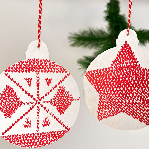 Holzanhänger "Christbaumkugel", 4er Set Holzanhänger "Christbaumkugel", 4er Set