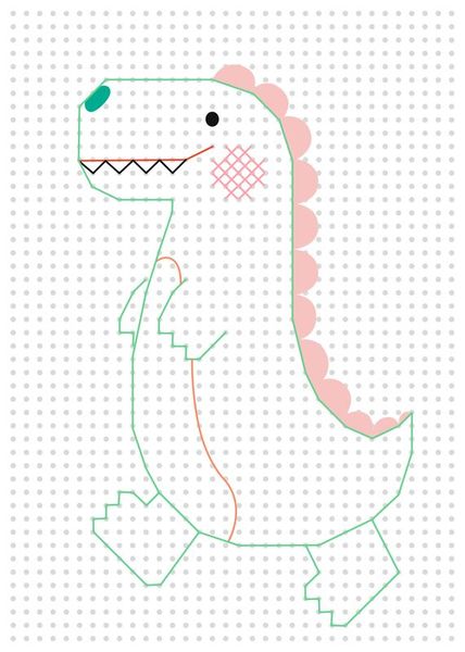 FOLIA Stickkarton Animals, weiß