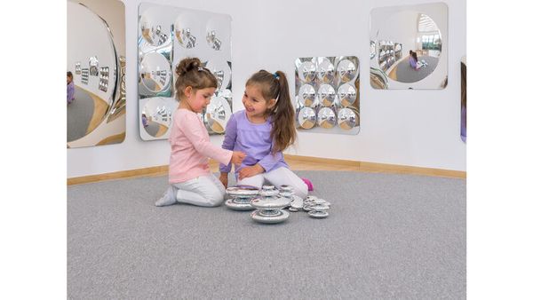 Spiegelkiesel aus Kunststoff, 4 verschiedene Größen, 20 Stück
