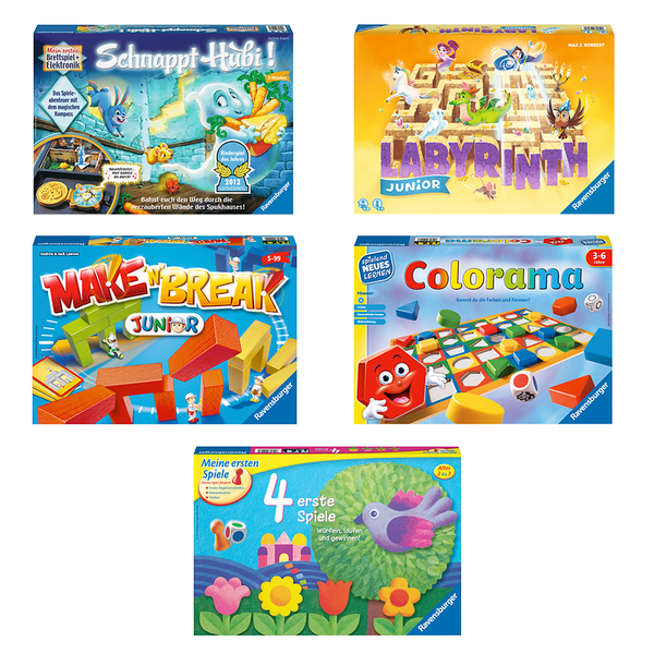 Brettspiel, Kinderspiel, Familienspiel, Kunststoffbausteine, Lernspiel