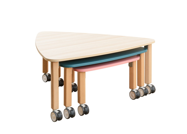 MATHOU Tische-Set Matroschka, 2 rollbare Tische in verschiedene Höhen (46 und 40 cm), Farbe wählbar