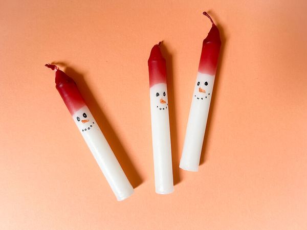 kerzen, weihnachtskerzen, candles, winterdekoration, 3 stück