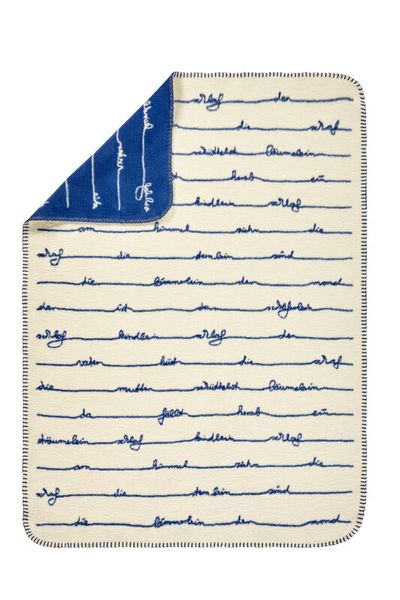 decke, decke fleece, gebreide muster, blauweiß, stickerei muster