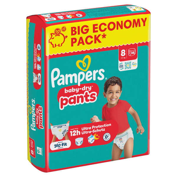 PAMPERS Baby Dry Pants Gr. 8, Extra Large 17+ kg, (verschiedene Verpackungsgrößen)
