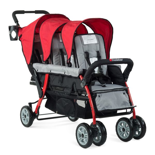 ITALTRIKE Buggy Trio Sport, 3-Sitzer (grau/schwarz, grün/schwarz oder rot/schwarz)