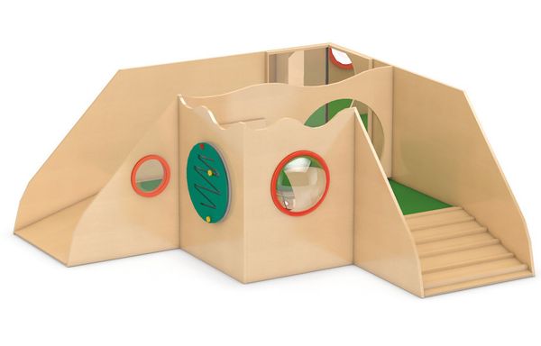 holzspielzeug, kletterturm, spielhaus, holzstrukturen, schaukasten