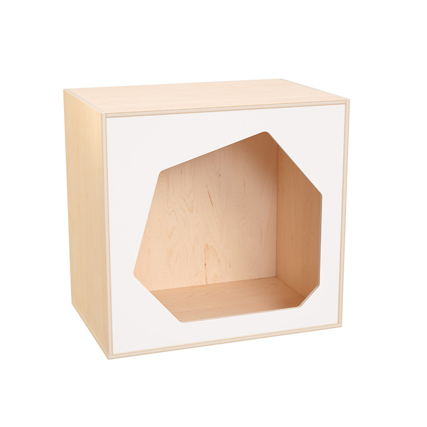 Echtholz Versteckhöhle, weiß Echtholz Versteckhöhle, weiß