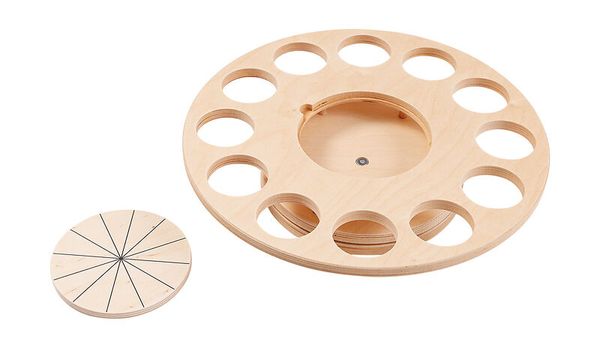 holz, rund, magnetisch, trainingsscheibe, loeffelkorb-halter