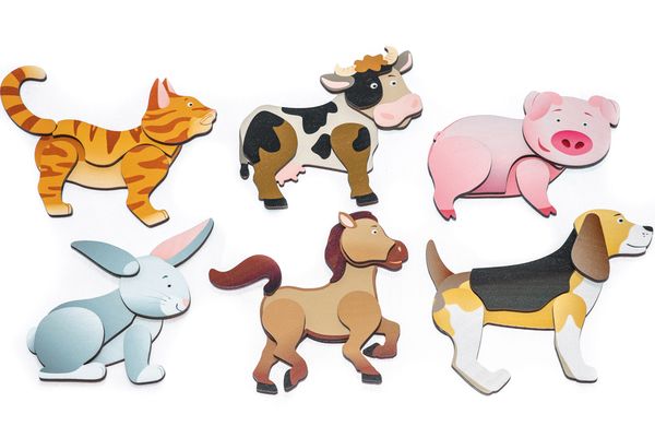 Magnetpuzzle Bauernhoftiere, 6 Puzzle, ab 3 Jahre Magnetpuzzle Bauernhoftiere, 6 Puzzle, ab 3 Jahre
