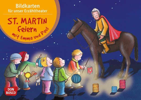 Kartenspiel, St. Martin, Laternen, Pferd, Märchenbild