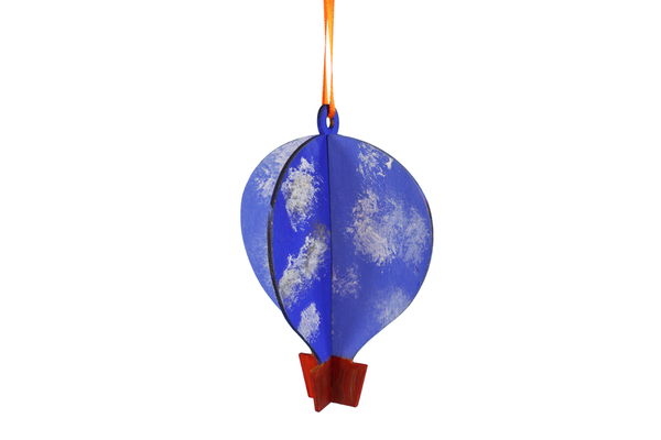 Luftballon, Drachenlampe, Blau, Pappe, Dekoration