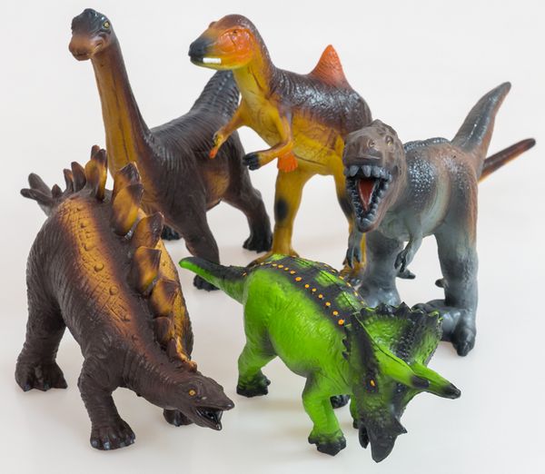 BETZOLD Dinosaurier, Naturkautschuk, 5-teiliges Set (Figuren bis ca. 16 cm)