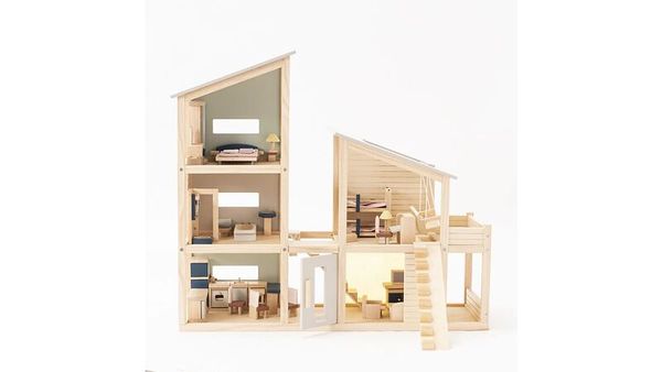 BETZOLD Puppenhaus, 3-stöckig, möbliert