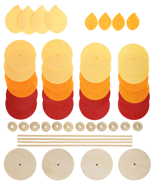 Bastelset Filzkerze, 4er Set