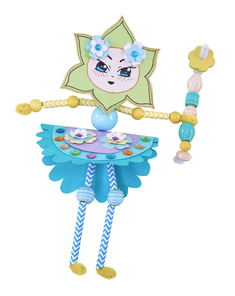 Bastelset Blumenfeenpuppe, 8 Stück