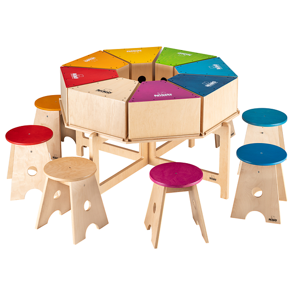 Holztisch, Stuhlkissen, Kinderstuhl, Puzzle-Tisch, Mehrfarbig