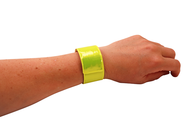 neon Armband, leuchtendes Gelb, Plastikmanschette, Handgelenkband, Accessoire