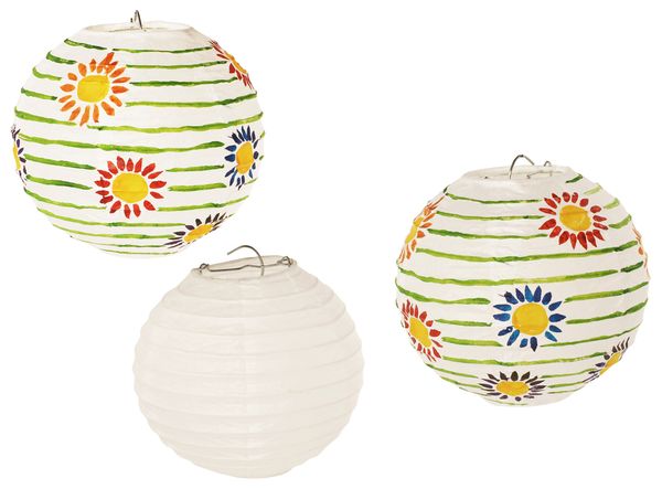 Papier-Laterne, weiß, Ø 13 cm, 6 Stück Papier-Laterne, weiß, Ø 13 cm, 6 Stück