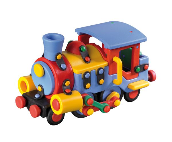 Spielzeug, Dampflok, Lokomotive, Holzspielzeug, bunt