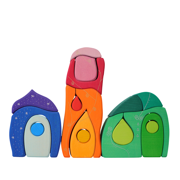 Holzpuzzle, Kinderpuzzle, Waldorf-Spielzeug, Farbenvielfalt, Bauklötze