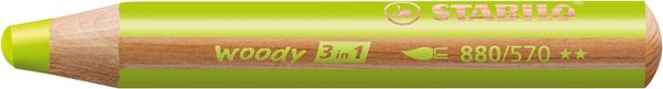 STABILO Woody 3in1 Malstifte, 5 Stück, Farbe wählbar