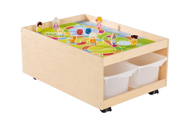 Mobiler Aktivitätstisch Babi-Up mit Spielmatte Fahrstrecke