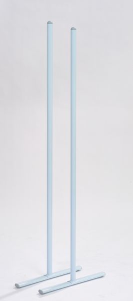 lampenfuß, stehlampe, stahlrohr, doppelstab, minimalistisch