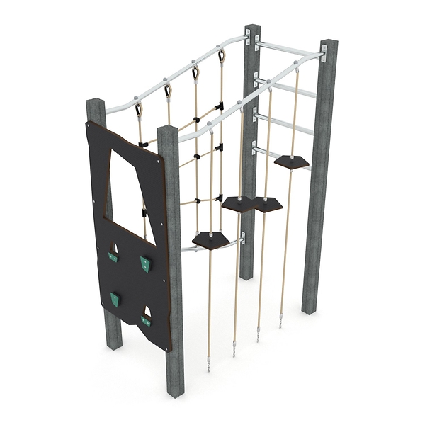 Klettergerät, Spielgerät, Kletterwand, Seilbrücke, Kletterseil