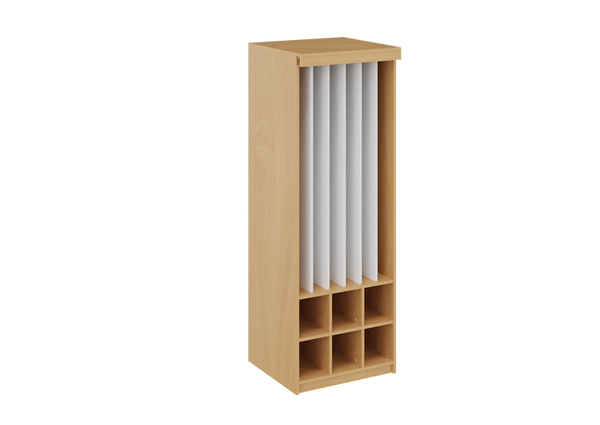 Liegepolsterschrank in Hochkant mit Bettzeugfächer unten