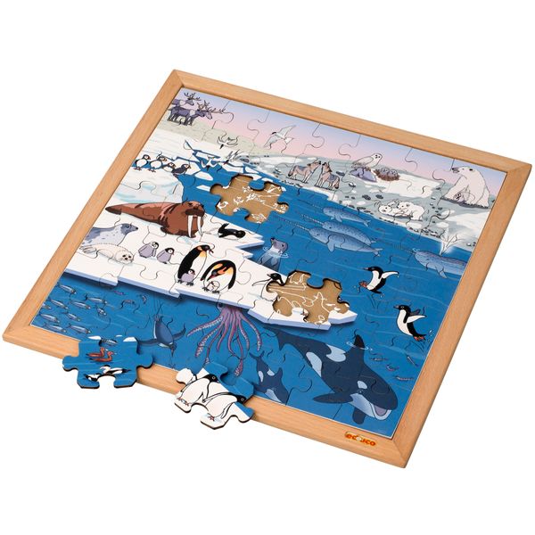 EDUCO Wortschatzpuzzle Polargebiete, 49 Puzzleteile, ab 4 Jahre