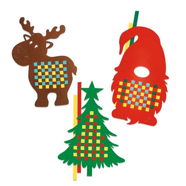 Holzdeko, Weihnachtsbaum, Rentier, Papierornament, Gemusterte Deko