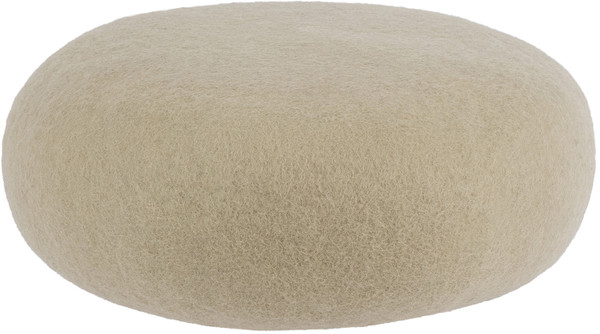 Kissen, Körnerkissen, Wollkissen, Beige, Rundkissen