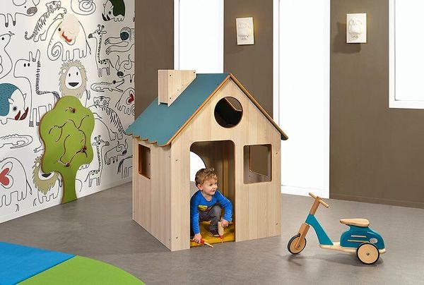 MATHOU Spielhütte aus Holz, 10 Jahre Garantie